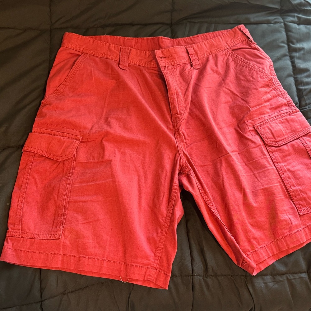 George Men's Vibrant Red Cargo Shorts